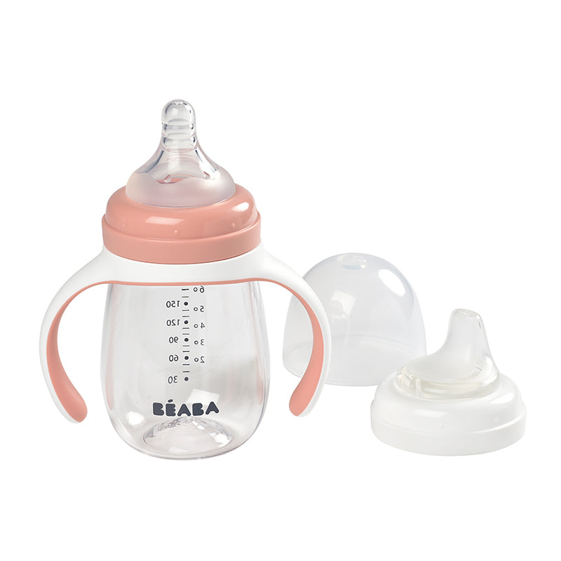 Béaba 2 In1 Learning Bottle Pink 210ml at Baby Products Wholesaler
