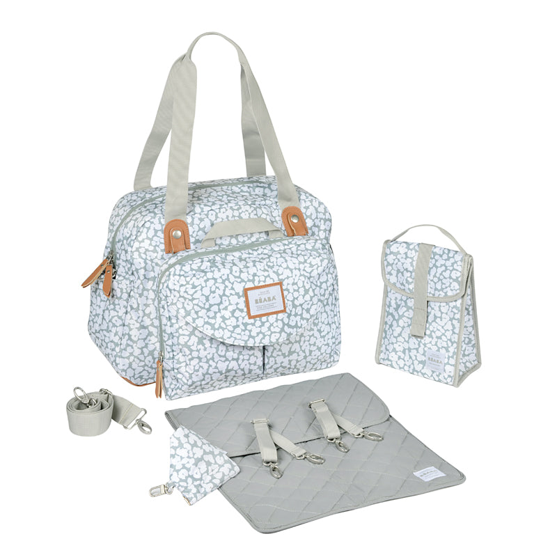 Béaba Geneva II Changing Bag Grey Blossom at Baby Products Wholesaler