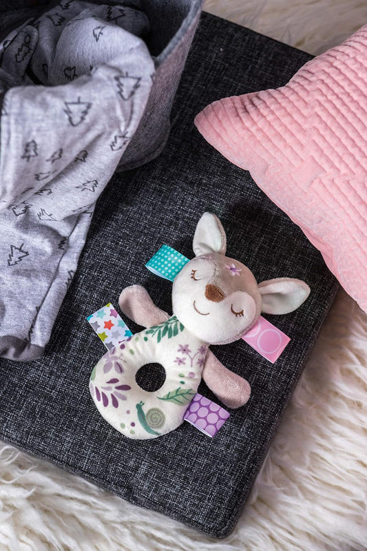 Taggies Flora Fawn Rattle l UK Supplier | Baby Products Wholesaler