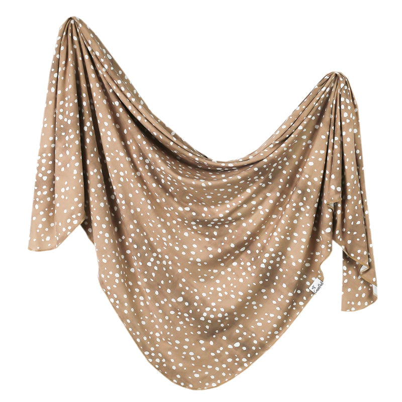 Copper Pearl Knitted Swaddle Blanket Fawn at Baby Products Wholesaler