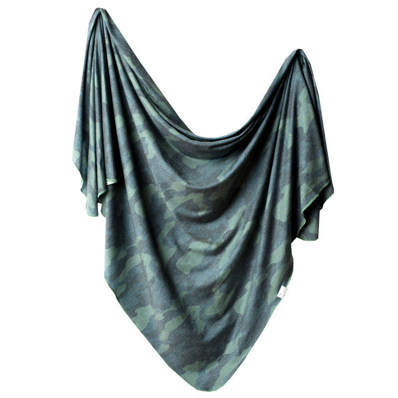 Copper Pearl Knitted Swaddle Blanket Hunter at Baby Products Wholesaler