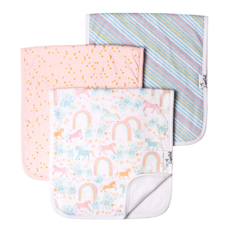 Copper Pearl Premium Burp Cloths Whimsy 3Pk at Baby Products Wholesaler