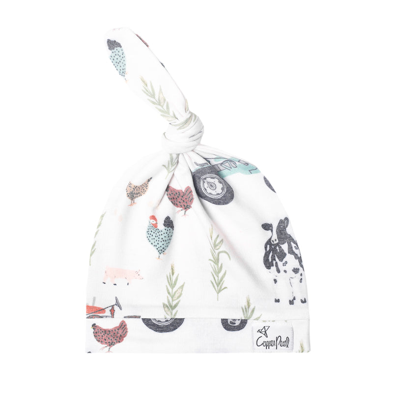 Copper Pearl Top Knot Hat Jo 0-4m at Baby Products Wholesaler