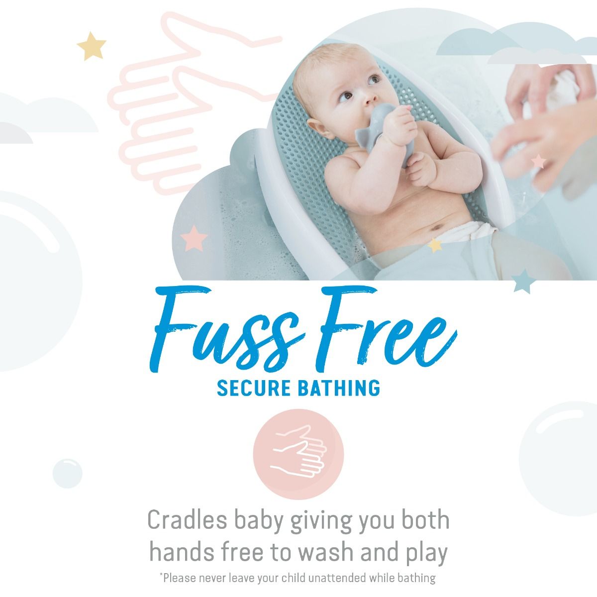 Angelcare Soft-Touch Bath Support Grey l Bulk Buy at Baby Products Wholesaler