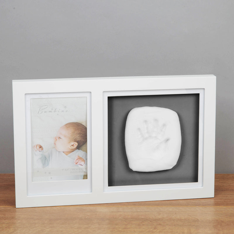 Bambino White Photo Frame & Clay Print l Bulk Buy at Baby Products Wholesaler