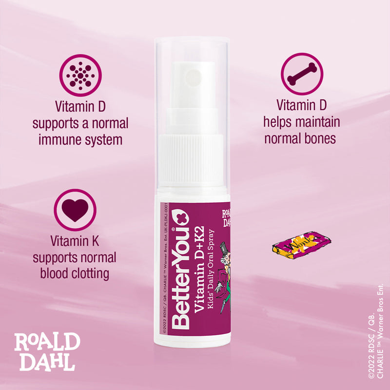 BetterYou Roald Dahl Kids Vitamin D & K2 Spray l Bulk Buy at Baby Products Wholesaler