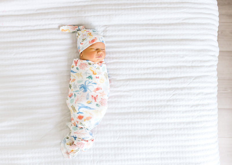 Copper Pearl Knitted Swaddle Blanket Nautical l Bulk Buy at Baby Products Wholesaler