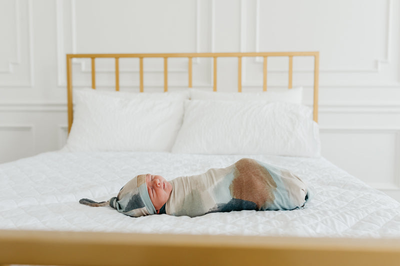 Copper Pearl Knitted Swaddle Blanket Picasso l Bulk Buy at Baby Products Wholesaler