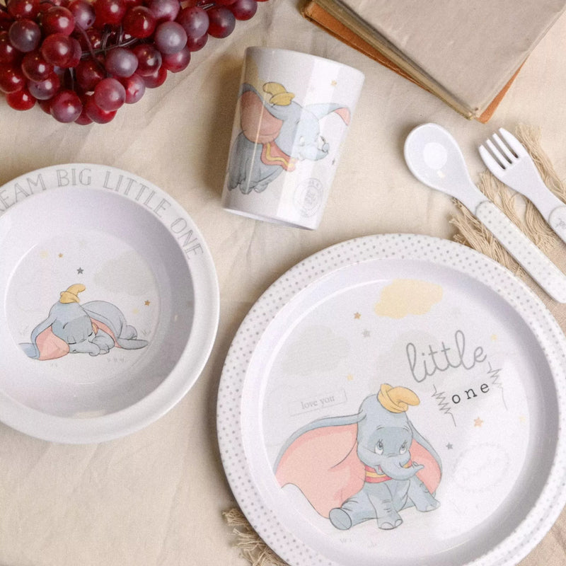 Disney Magical Beginnings Melamine Crockery Set 5Pk Dumbo l Bulk Buy at Baby Products Wholesaler