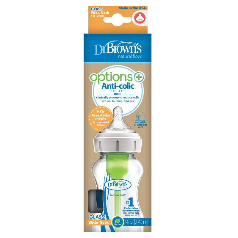 Dr. Brown's Options+ Glass Bottle 270ml l Bulk Buy at Baby Products Wholesaler