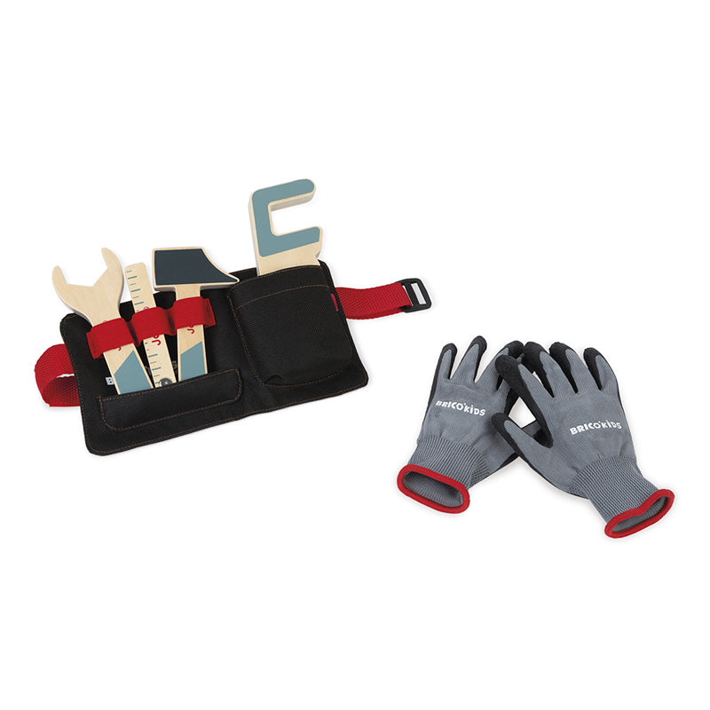 Janod Brico'Kids Tool Belt And Gloves Set l Bulk Buy at Baby Products Wholesaler