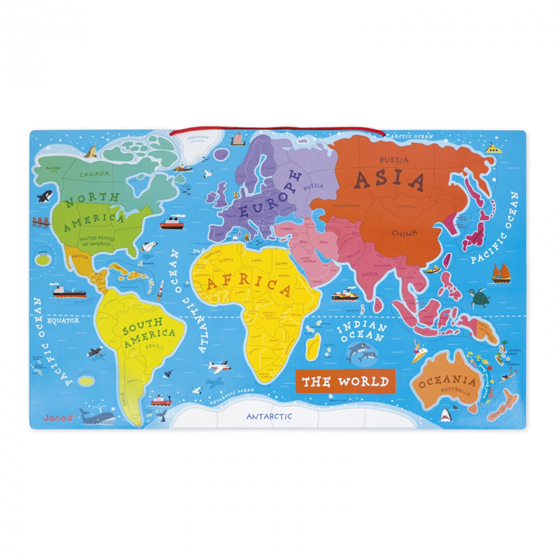 Janod Magnetic World Map Puzzle l Bulk Buy at Baby Products Wholesaler