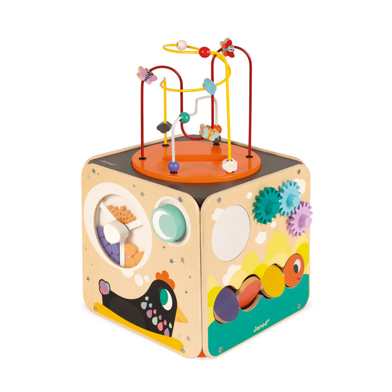 Janod Multi-Activity Cube l Bulk Buy at Baby Products Wholesaler