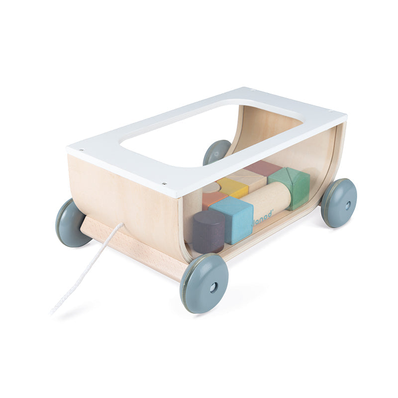 Janod Sweet Cocoon Cart With Blocks l Bulk Buy at Baby Products Wholesaler