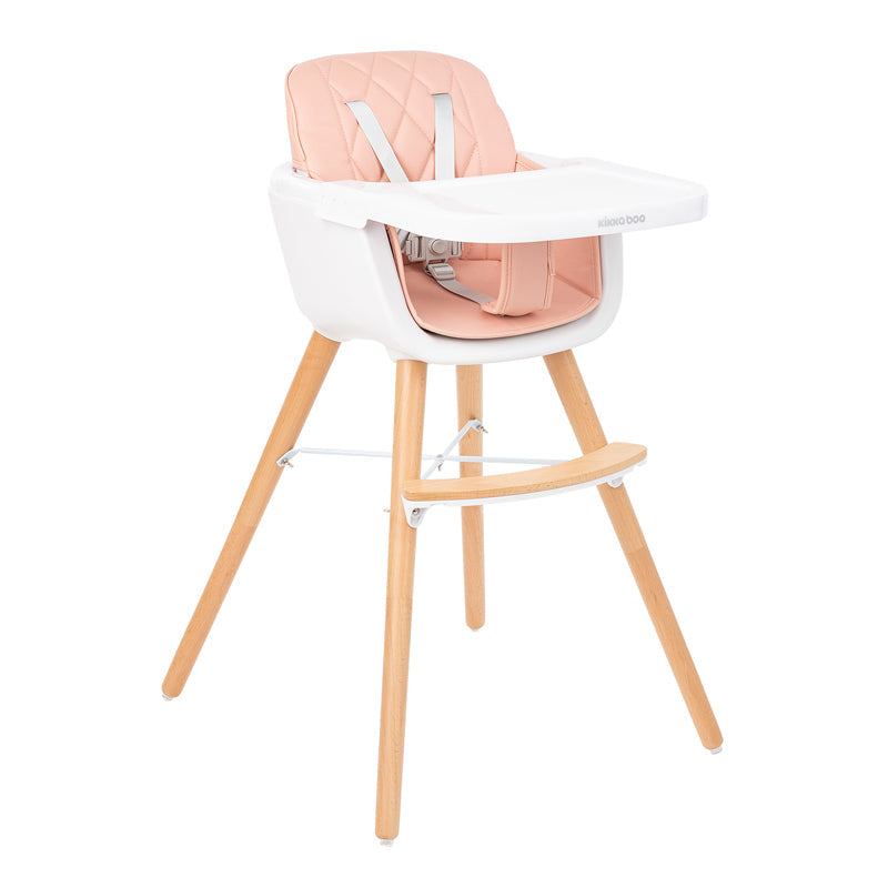 Kikka Boo Highchair Woody 2 In 1 Pink l Bulk Buy at Baby Products Wholesaler