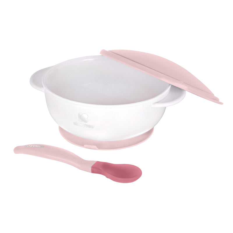 Kikka Boo Suction Bowl With Heat Sensing Spoon Pink l Bulk Buy at Baby Products Wholesaler