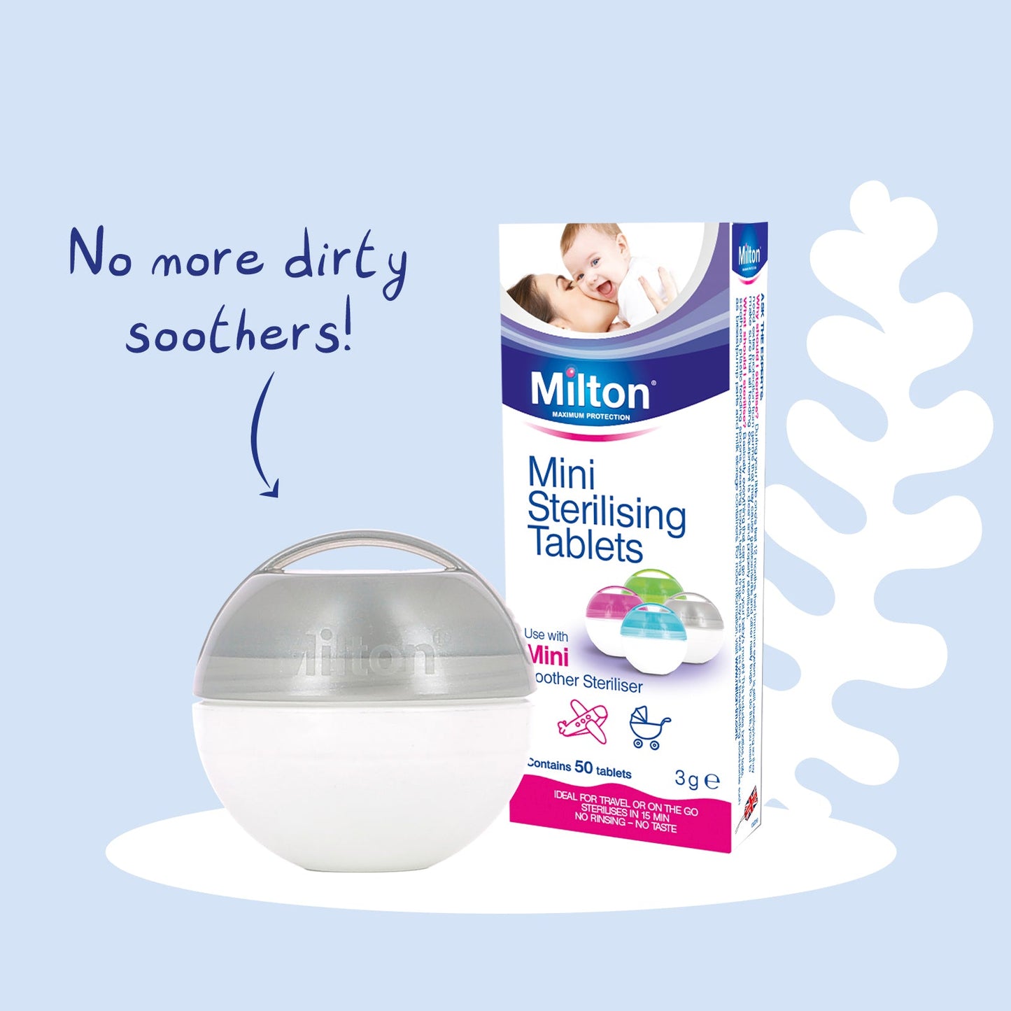 Milton Mini Sterilising Tablet 50Pk l Bulk Buy at Baby Products Wholesaler