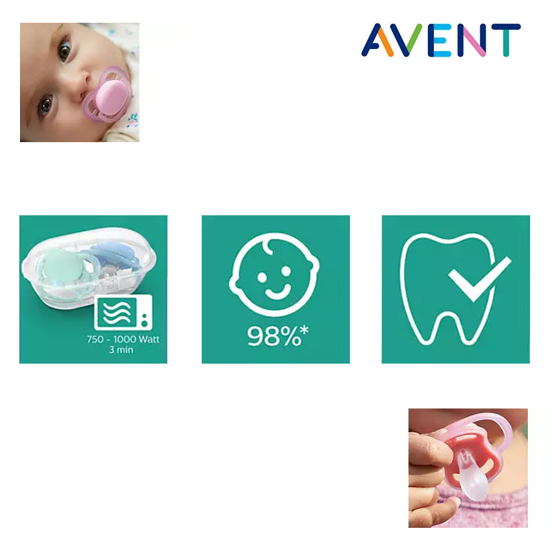 Philips Avent Air Night Soother Girl 18m+ 2Pk l Bulk Buy at Baby Products Wholesaler