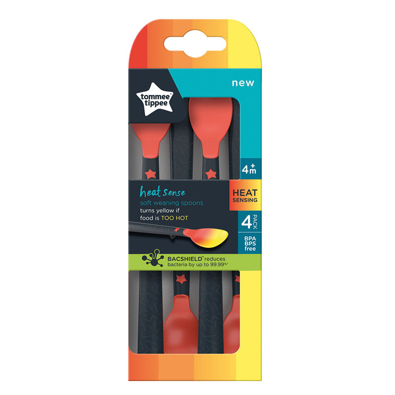 Tommee Tippee Design Heat Sensing Spoons x4 l Bulk Buy at Baby Products Wholesaler