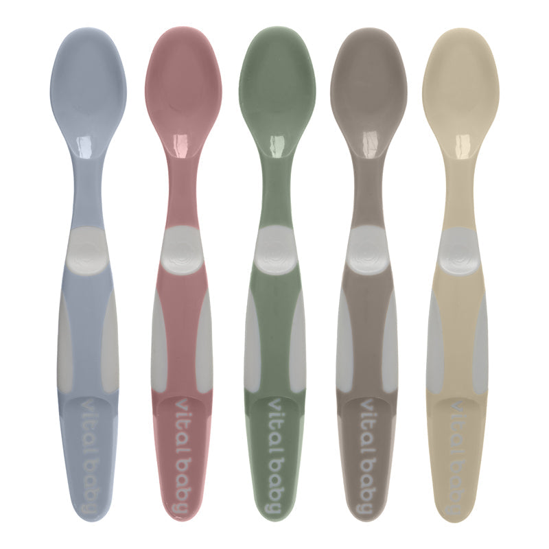 Vital Baby Nourish Start Weaning Spoons 5Pk l Bulk Buy at Baby Products Wholesaler