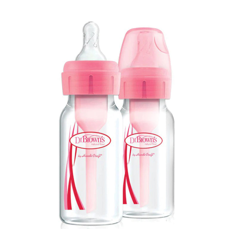 Dr Brown's Options+ Narrow Neck Bottle Pink 120ml 2Pk at Baby Products Wholesaler