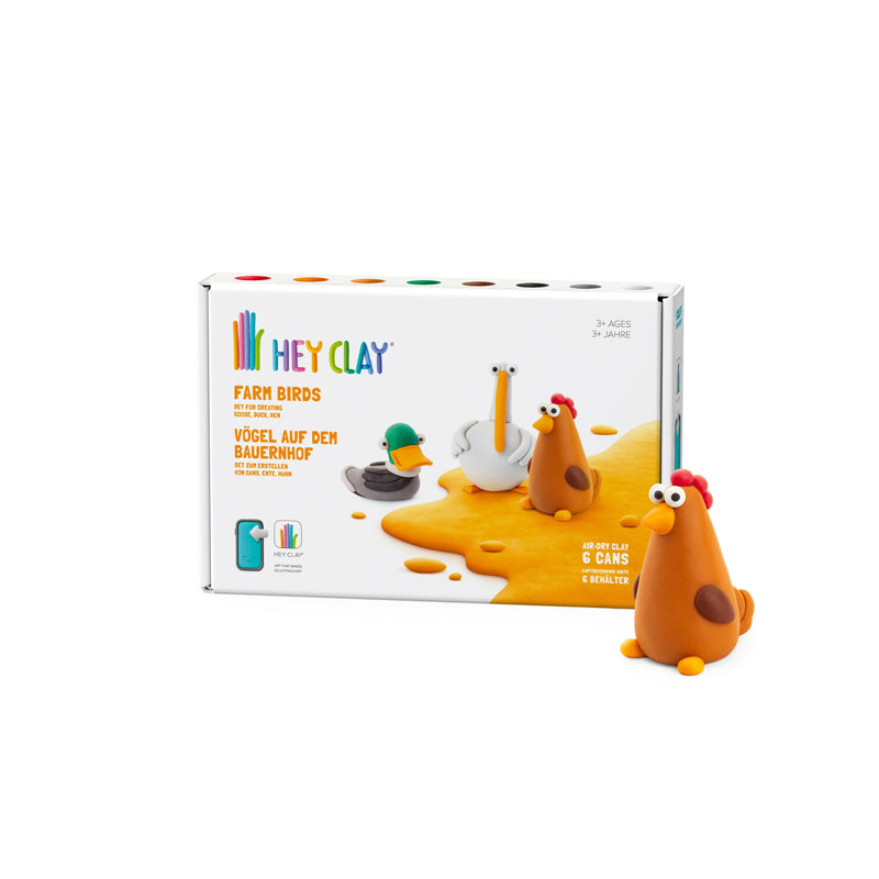 Hey Clay Farm Birds Medium Set at Baby Products Wholesaler