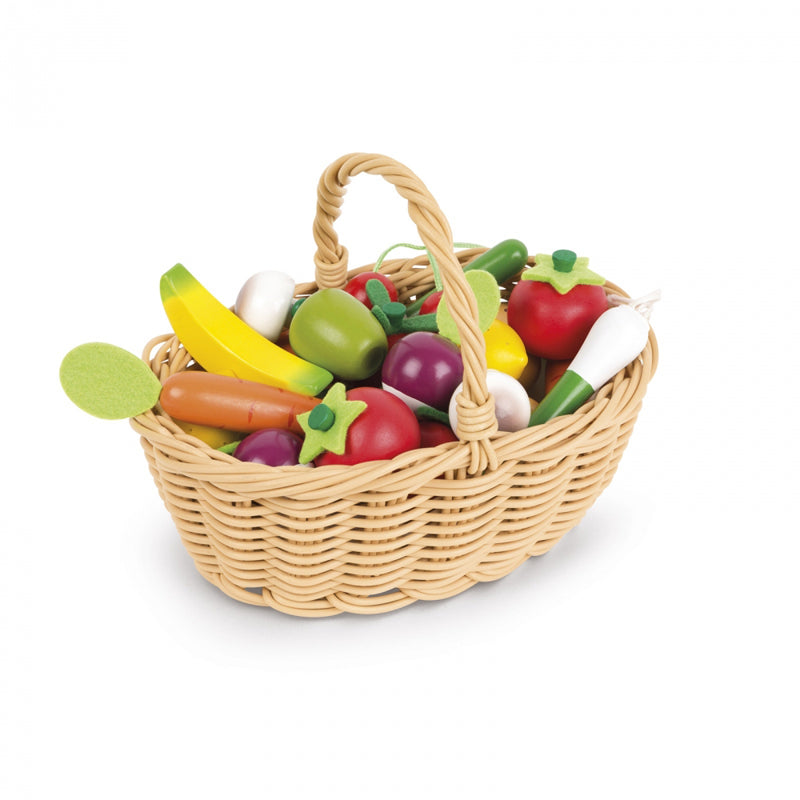 Janod Fruits And Vegetables Basket 24Pc at Baby Products Wholesaler