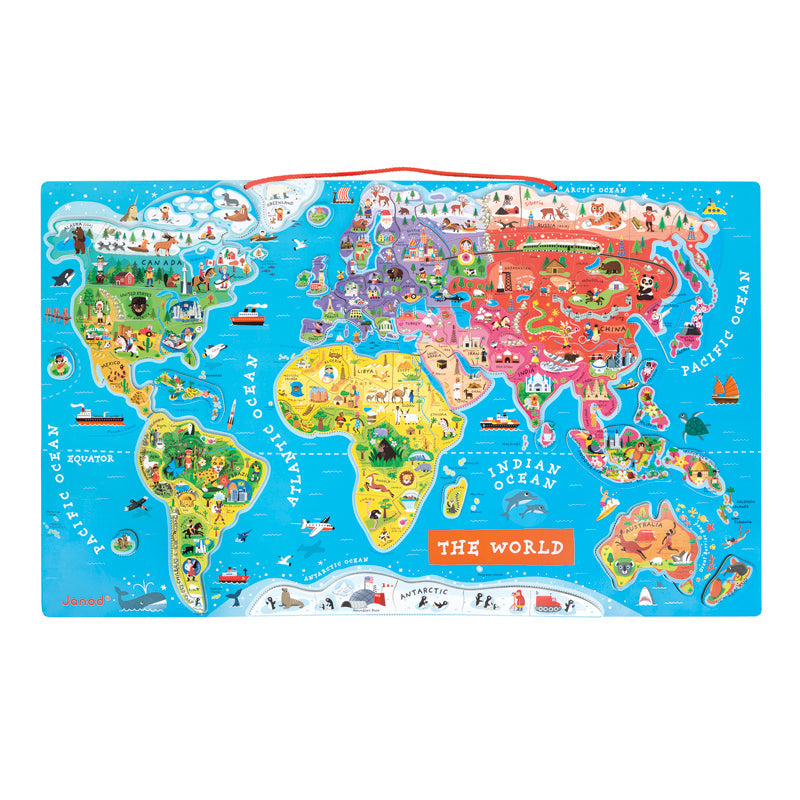 Janod Magnetic World Map Puzzle at Baby Products Wholesaler