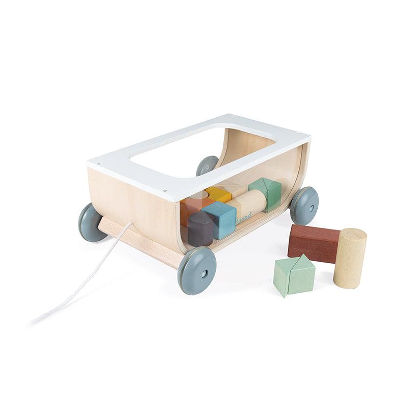 Janod Sweet Cocoon Cart With Blocks at Baby Products Wholesaler