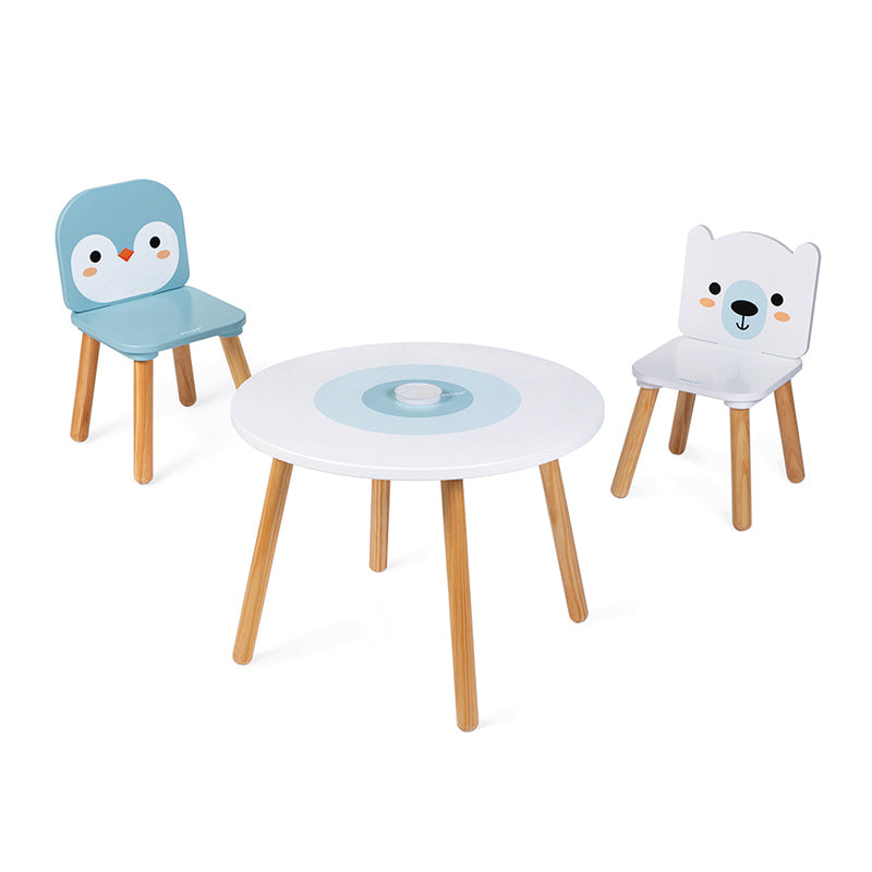 Janod Table And 2 Chairs - Polar at Baby Products Wholesaler