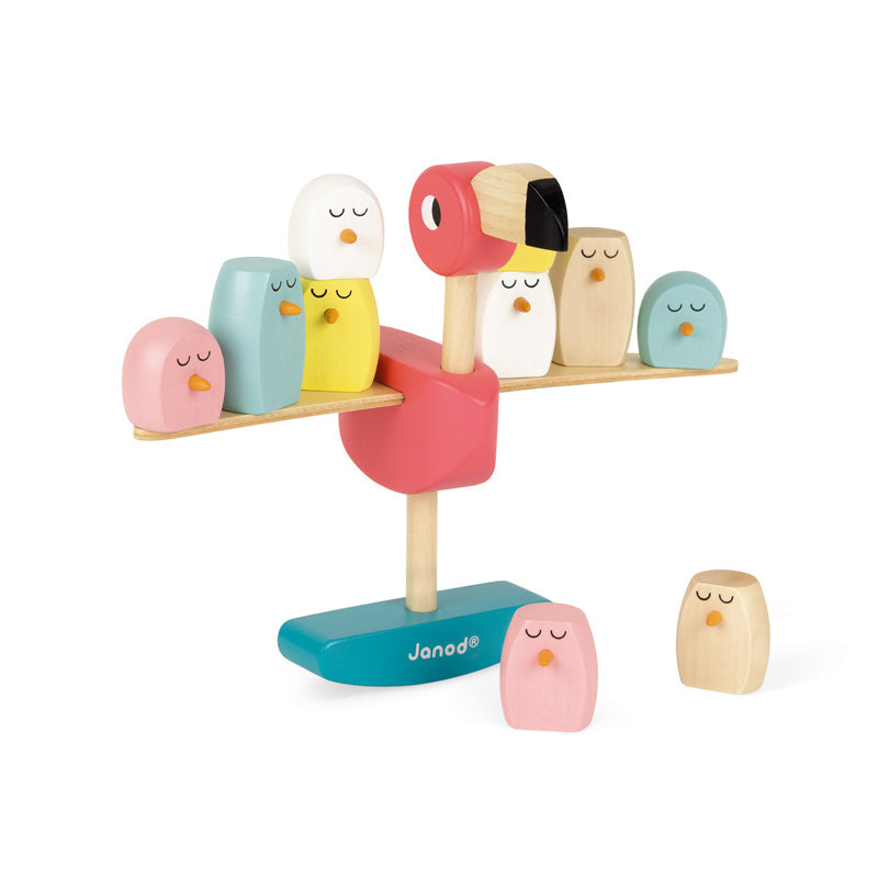 Janod Zigolos Balancing Game Flamingo at Baby Products Wholesaler