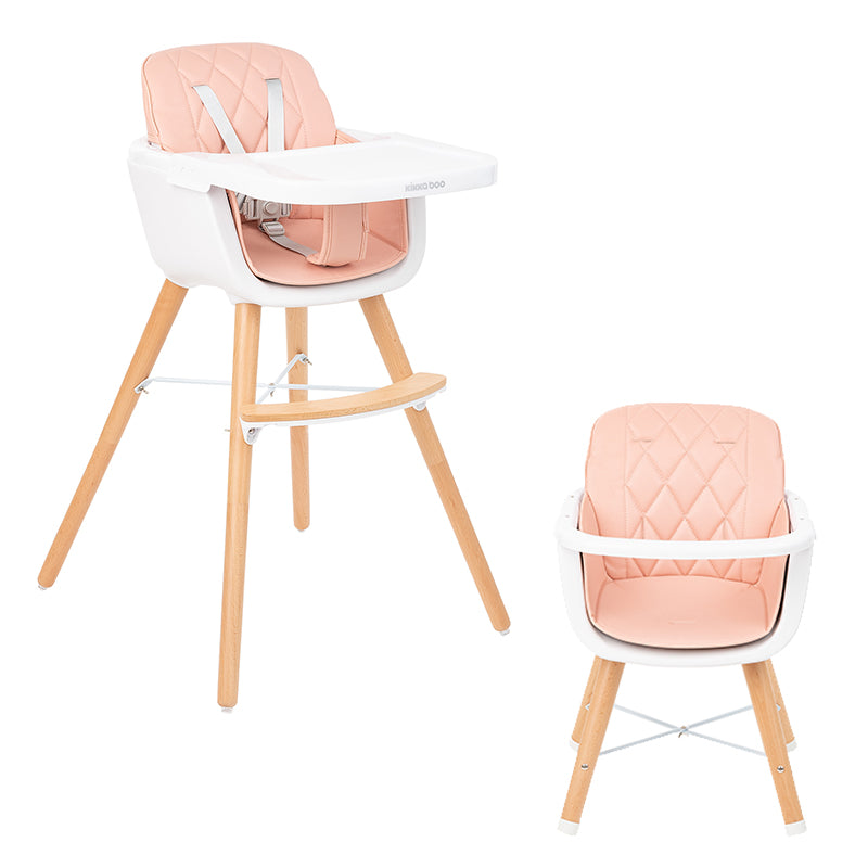 Kikka Boo Highchair Woody 2 In 1 Pink at Baby Products Wholesaler