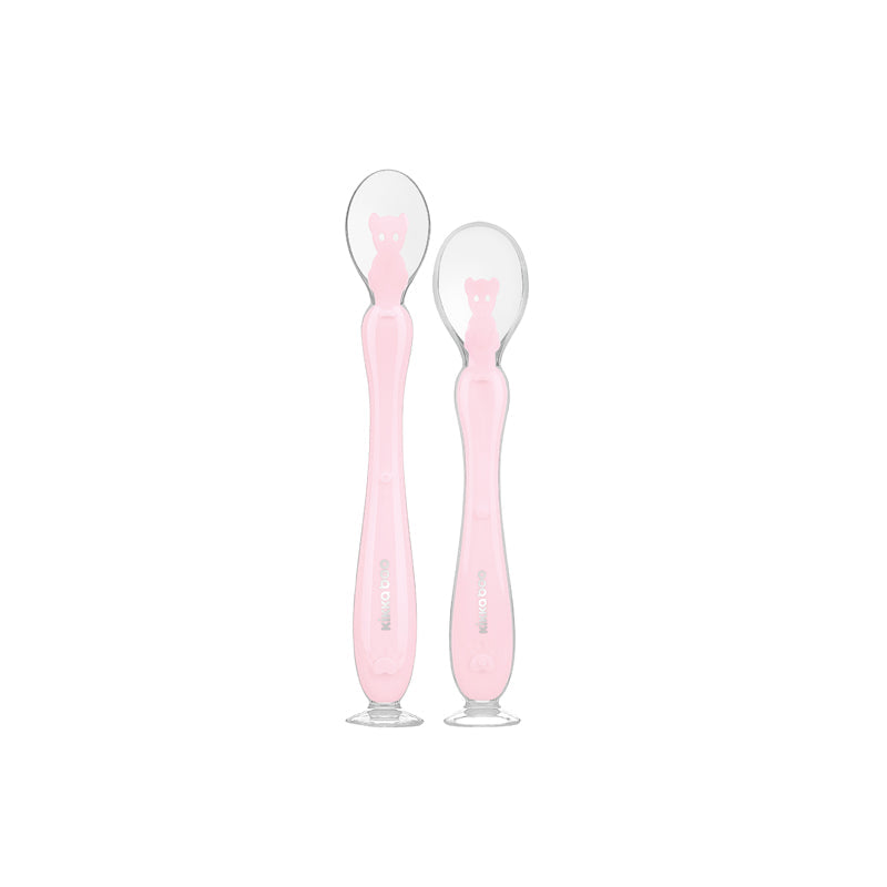 Kikka Boo Silicone Spoons With Suction Cup Pink 2Pk at Baby Products Wholesaler