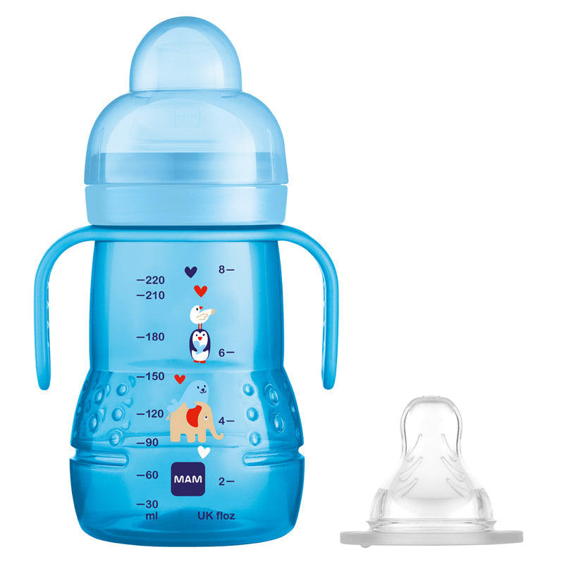 MAM Trainer Cup 2 in 1 Blue 220ml at Baby Products Wholesaler