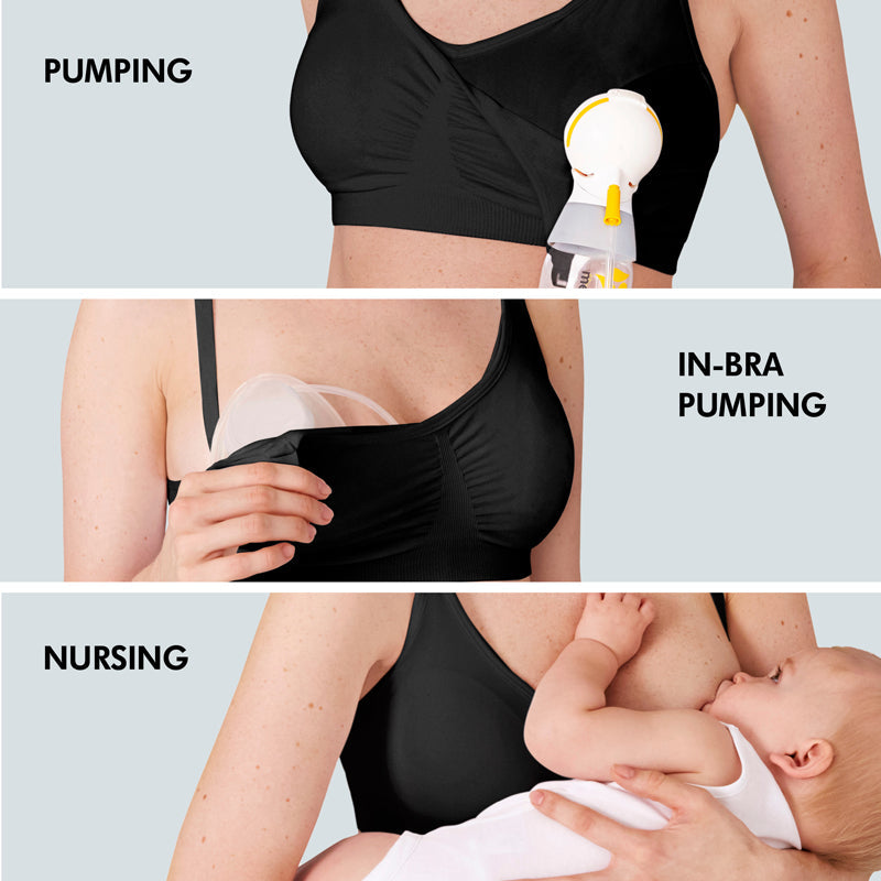 Medela 3 in 1 Nursing & Pumping Bra Black Small at Baby Products Wholesaler