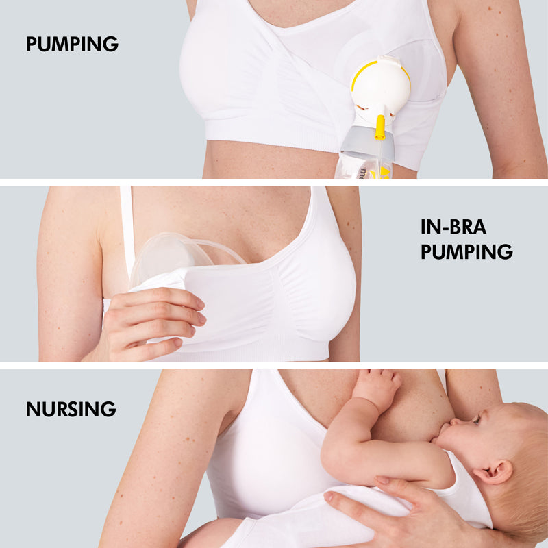 Medela 3 in 1 Nursing & Pumping Bra White Small at Baby Products Wholesaler