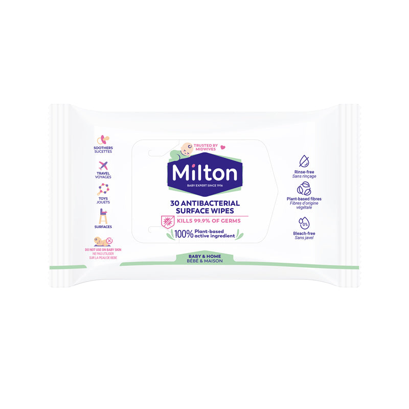 Milton Antibacterial Surface Wipes 30Pk at Baby Products Wholesaler