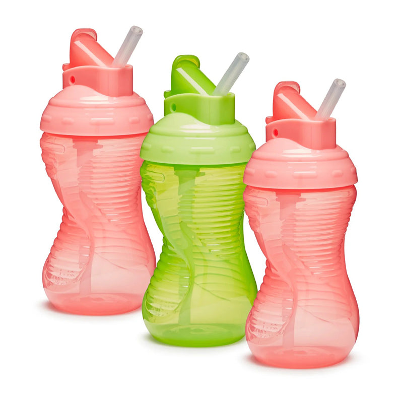 Munchkin Mighty Grip Straw Cup Pink & Green 10Oz 3pk at Baby Products Wholesaler