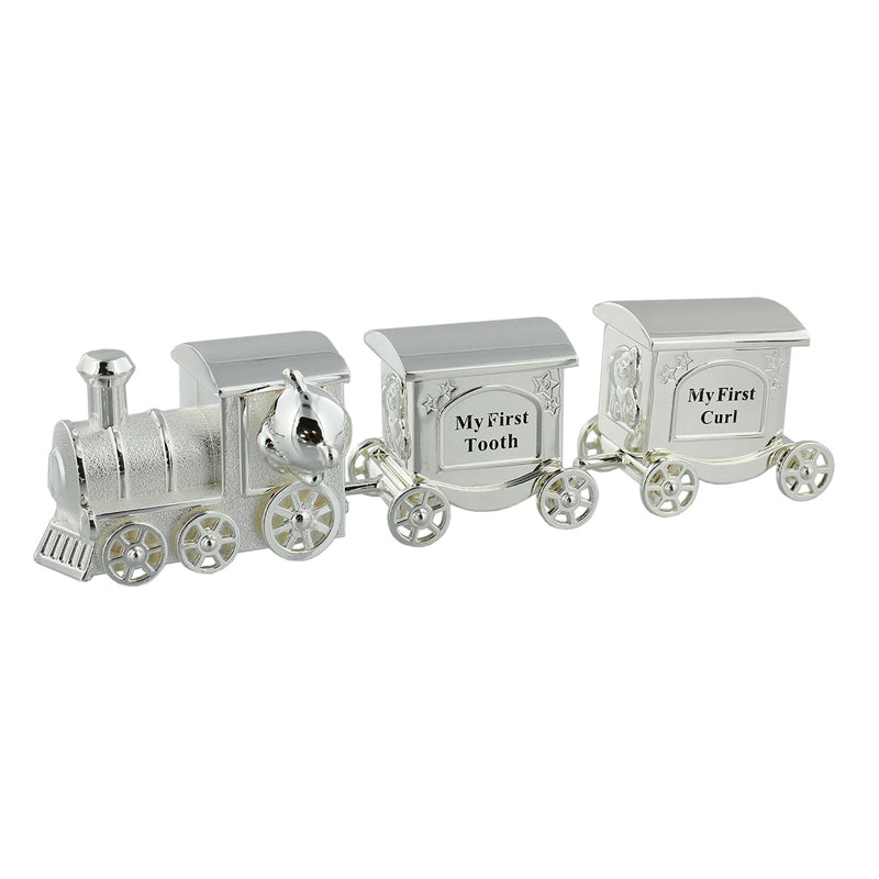 Silver Plated Train Carriage Tooth & Curl Set at Baby Products Wholesaler