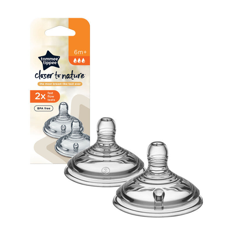 Tommee Tippee Closer to Nature Teat Fast Flow 2Pk at Baby Products Wholesaler