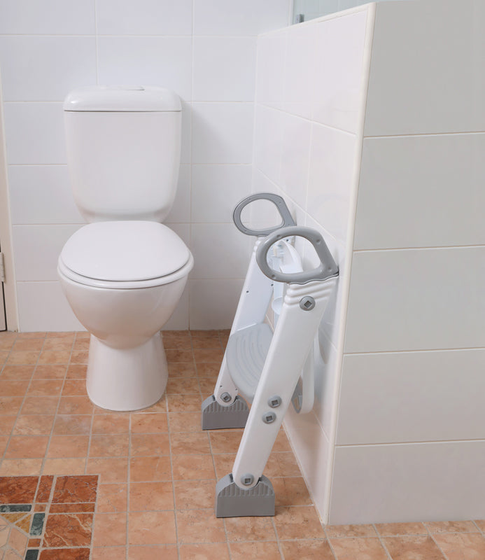 Dreambaby Ladder Step-Up Toilet Trainer White/Grey l Bulk Buy at Baby Products Wholesaler